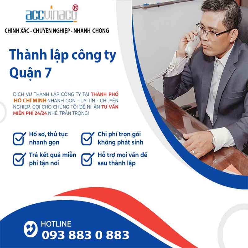 Thành lập công ty/ doanh nghiệp Quận 7 | ACCVINACO
