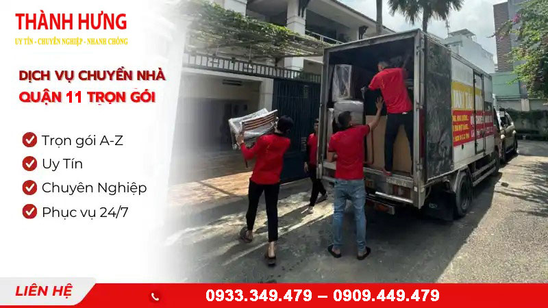 Dịch vụ chuyển nhà trọn gói Quận 11 nhanh gọn, tiết kiệm chi phí, đảm bảo an toàn